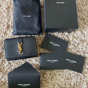 AUTHENTIC YSL mini fold used Wallet